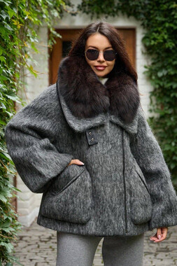 Короткий пуховик Enva Rross с песцом