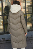 Длинный пуховик двухсторонний vivilona на зиму
