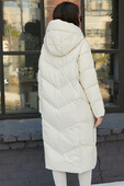 Длинный пуховик двухсторонний vivilona на зиму