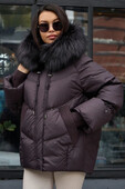 Эксклюзивный пуховик Votarun винного цвета