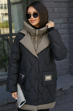 Стеганный пуховик Bogerner двухцветный