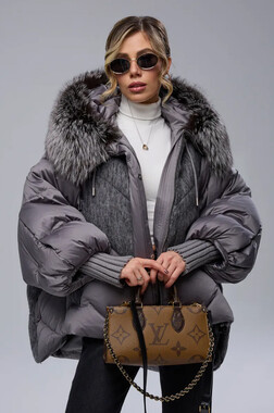 Зимний пуховик с натуральным мехом Thomas Bieber 2025