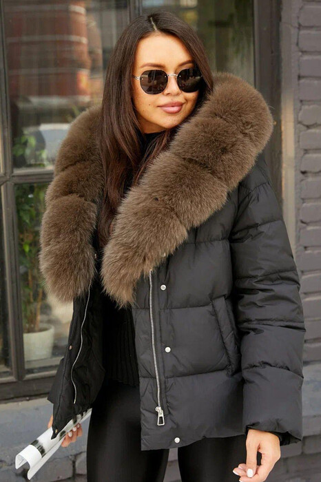 Куртка парка 2025-2026 Vivilona черная