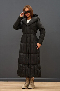 Пуховик женский зимний в черном цвете