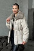 Пуховик Vivilona с мехом норки