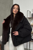 Стильный пуховик с песцом Tannossto