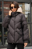 Короткий женский пуховик без меха